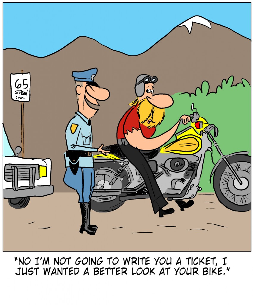 On The Biker Side Cartoon - The Bikers' Den Blog