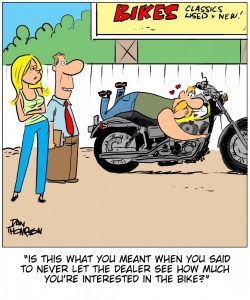 On The Biker Side Cartoon