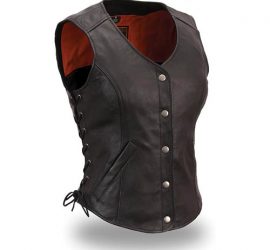 Women's First Classics Leather Motorcycle Vests