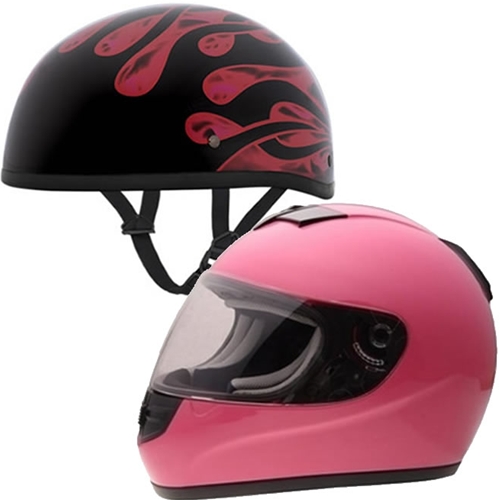 Women's Pink Motorcycle Helmets