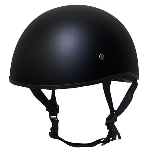 Voss EZ Rider Half Helmet - Dull Black 700FRP