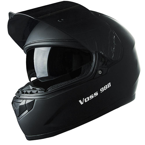 Voss Full Face Helmet - Dull Black 988 Moto-1