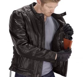 Viking Cycle Warrior Leather Motorcycle Jacket for Men