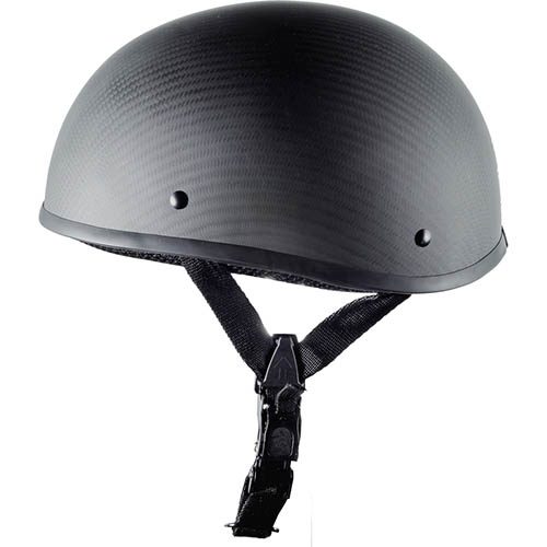 DOT Helmet Low Profile Skid Lid Cap Motorcycle Half Helmet w/ Skull & Flames