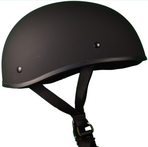 Crazy Al's Micro Slim Beanie Helmets - Dull Black No Visor