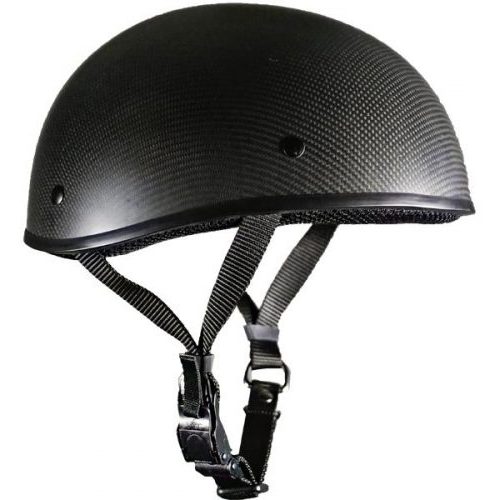 Crazy Al's Micro Slim Beanie Helmets - Carbon Fiber Dull Black No Visor