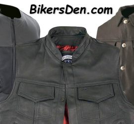 Men's Leather Motorcycle Vests
