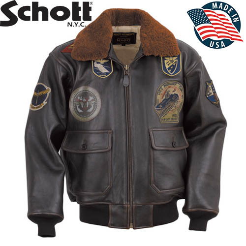 Men's Schott NYC Leather Military and Flight Jackets