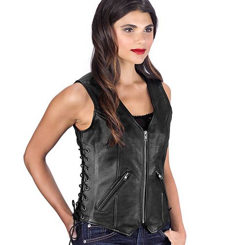 Female Leather Motorcycle Vest Buy Now Sale 56 Off Www Chocomuseo Com