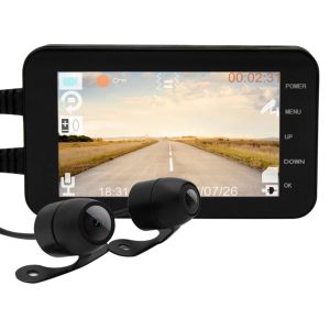 Motorcycle Dash Cam - Dual Front and Rear Cameras