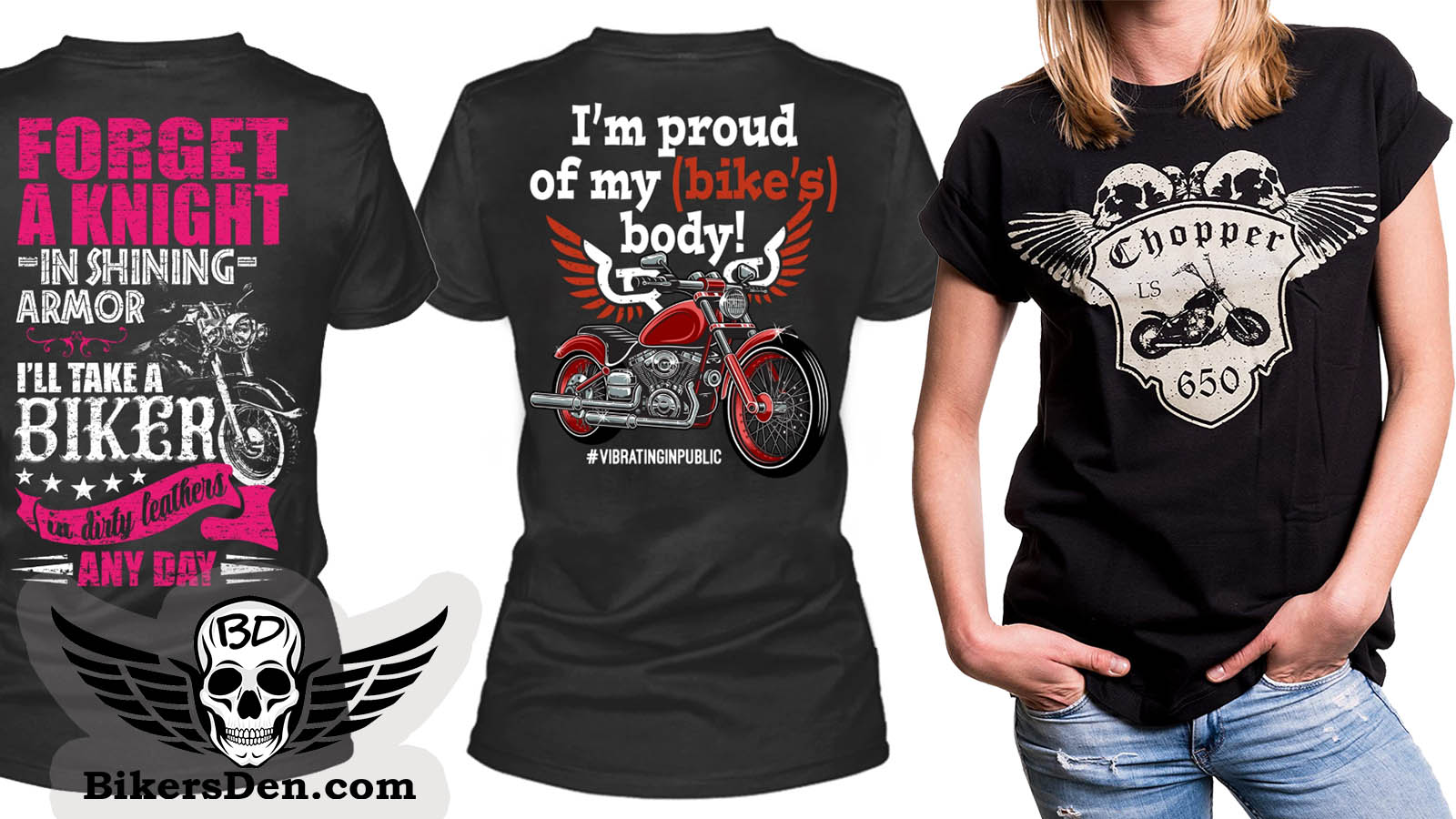 Women's Motorcycle & T-Shirts - The Bikers' Den
