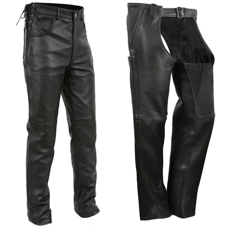 Men's First Manufacturing Leather Motorcycle Chaps and Pants