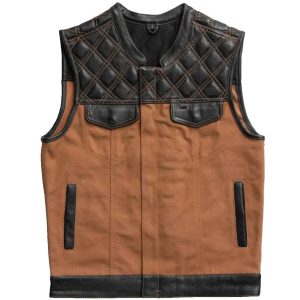 First Mfg Mens 49/51 Hunt Club Leather Vest