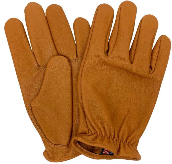 Legendary Bad Billy Mens Tan Goatskin Short Wrist Gloves