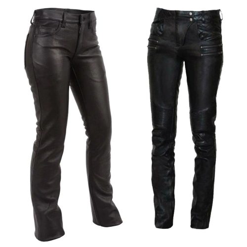 Women's Leather Motorcycle Chaps and Pants