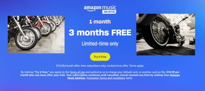 Rev Up Your Rides with Amazon Music – Get 3 Months FREE!