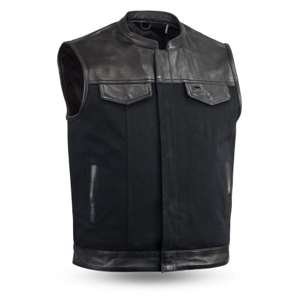 49/51 Vest Motorcycle Leather Canvas Vest