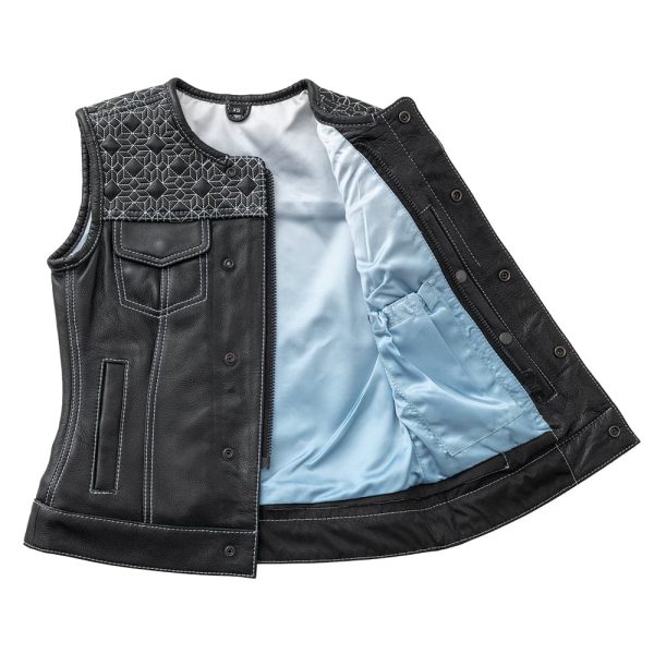 Angelite Women's Motorcycle Leather Vest - Limited Edition