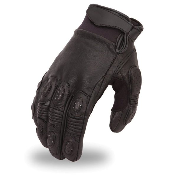 Blitz Men's Leather Motorcycle Gloves