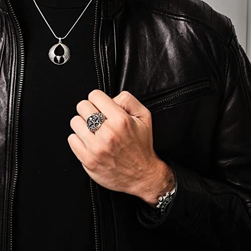 Chunky Skull and Cross Bones 925 Sterling Silver Ring For