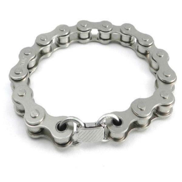 Daniel Smart Bike Chain Bracelet, Unisex, Nickel-plated Steel, Silver