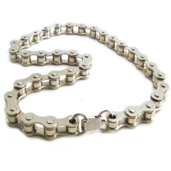 Daniel Smart Bike Chain Choker, Nickel-Plated Steel, 18 inch