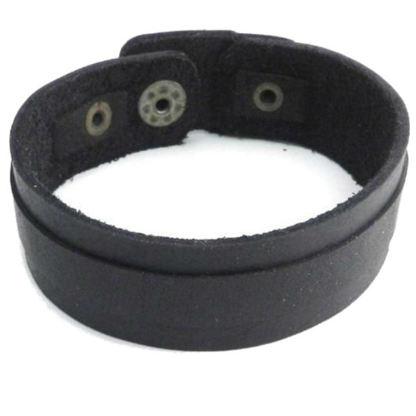 Daniel Smart Layered Black Leather Strap Bracelet