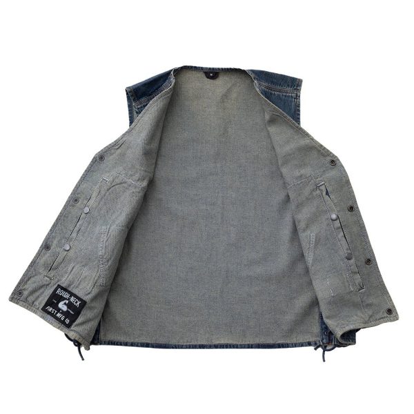 Gambler Men's Motorcycle Denim Vest