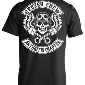 Geezer Crew Arthritis Chapter T-Shirt, Cotton, Black