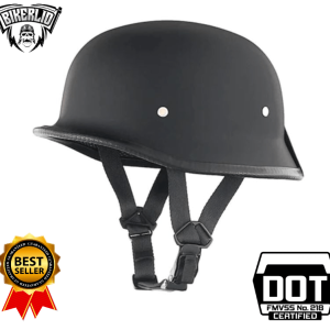 German Mayan Style Motorcycle Helmet Black | Biker Lid