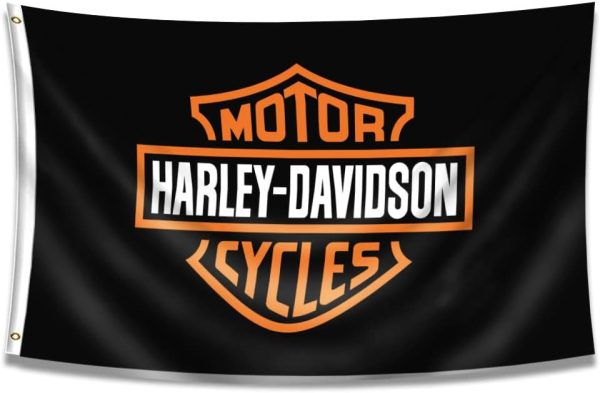 Harley Banner Davidson Flag Work 3x5ft/90x150cm/Vibrat Color/HD Printing/ 150D Polyster Banner Garage Decor For Man Cave