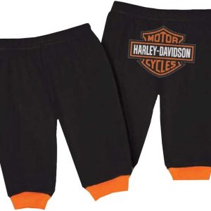 Harley-Davidson Baby Boys' Interlock Bar & Shield Logo Pants, Black 4050601