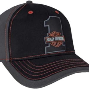 Harley-Davidson Men's #1 Bar & Shield Colorblocked Baseball Cap Black