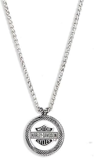 Harley-Davidson Men's 22 in. Bar & Shield H-D Pendant