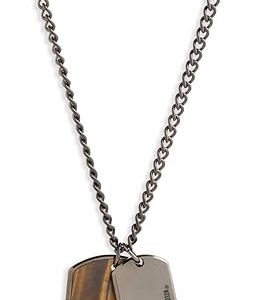 Harley-Davidson Men's 24 in. Double Dog Tag Pendant Necklace, Stainless Steel