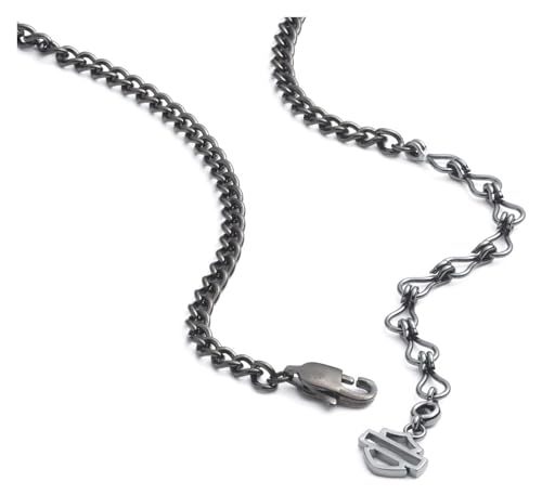 【Harley Davidson】Stainless Steel Double Link Necklace Harley-Davidson® Men's Stainless Steel Double Link Necklace