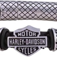 Harley-Davidson Men's Bar & Shield Braided Leather Bracelet
