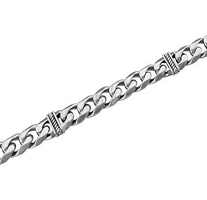 Harley-Davidson Men's Bar & Shield Curb Link Stainless Steel Metal Bracelet