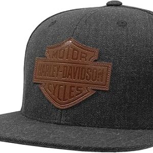 Harley-Davidson Men's Bar & Shield Patch Snapback Baseball Cap - Heather Gray