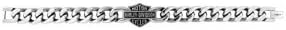 Harley-Davidson Men's Bar & Shield Stainless Steel Chain Bracelet HSB0015