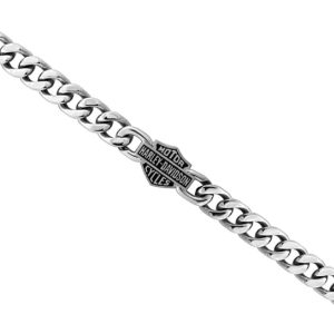 Harley-Davidson Men's Bar & Shield Stainless Steel Chain Bracelet HSB0015