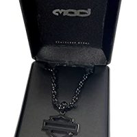 Harley-Davidson Men's Blackout Outline B&S Necklace