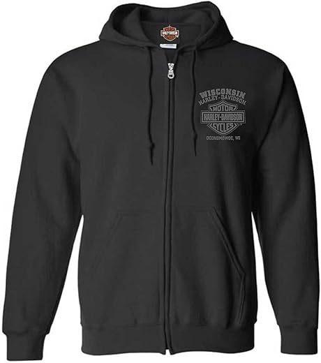 Harley-Davidson ★ Willie G ジップアップパーカー ブラック Men's Willie G Skull Zip-Up Hoodie | Harley-Davidson USA