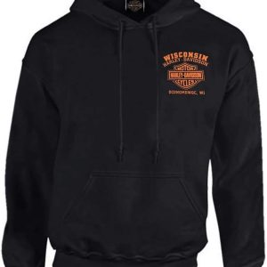 Harley-Davidson Men's Custom Freedom Fleece Pullover Hoodie - Solid Black