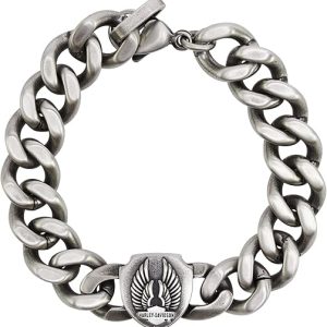 Harley-Davidson Men's Deadlock Wings Chain Link Bracelet - Stainless Steel