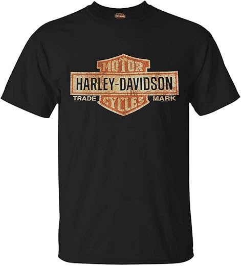 Harley-Davidson 雷模様 Tシャツ Harley-Davidson Men's Lightning Crest Crew-Neck Short Sleeve