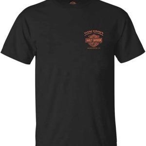 Harley-Davidson Men's Eagle Piston Short Sleeve Crew-Neck Cotton T-Shirt - Black