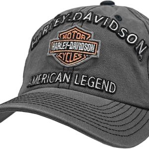 Harley-Davidson Men's Embroidered Bar & Shield Baseball Cap, Charcoal