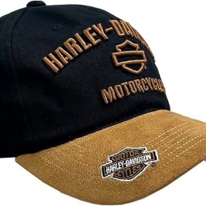 Harley-Davidson Men's H-D Motorcycles Logo Baseball Cap, Black/Brown