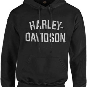 Harley-Davidson Men's Heritage Pullover Hooded Sweatshirt Black Hoodie 30296635